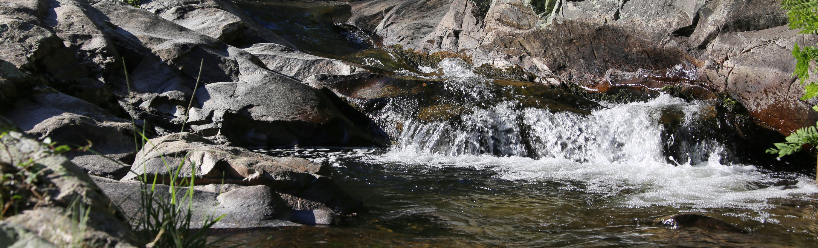 Photo d'une petite cascade de rivière.