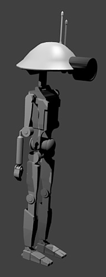Image 3D droïd en pied